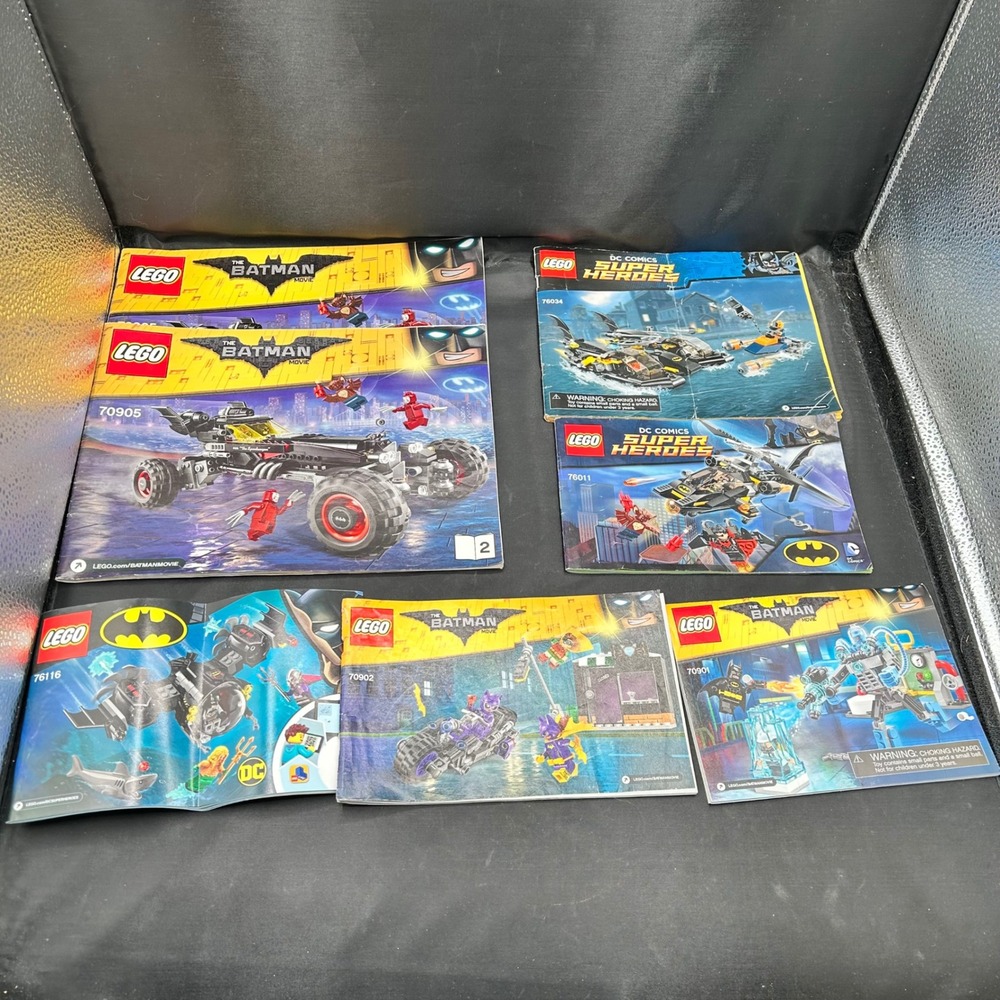 LEGO Batman DC Comics‎ Super Heroes Movie Lot of 7 Building Instruction Manuals